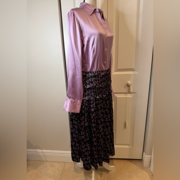 J. Crew Featherweight Satin Skirt In Twilight Berry - Picture 3 of 5